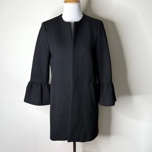 Zara Black 3/4 Bell Sleeve Coat